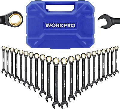 WORKPRO 22Piece Ratcheting Wrench Set 72 Teeth Anti-slip With Organizer Box NEW • $87.99