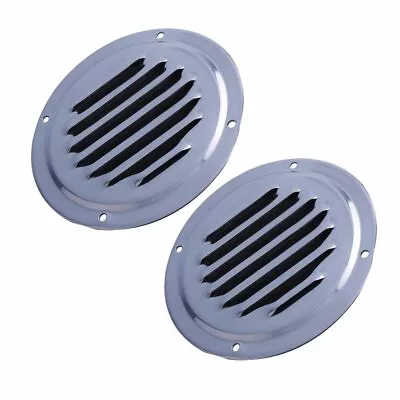 2X Stainless Steel 5  Round Louvered Vent For Marine Boat Yacht RV Ventilation • $12.54