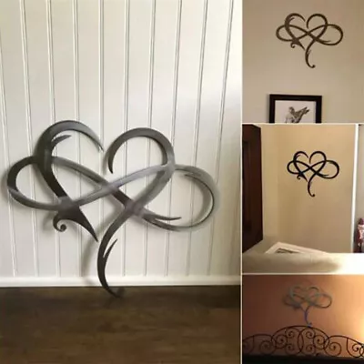 Wall Hanging Love Infinity Heart Metal Wall Art Ornaments Home Decor Unique New • £12.37