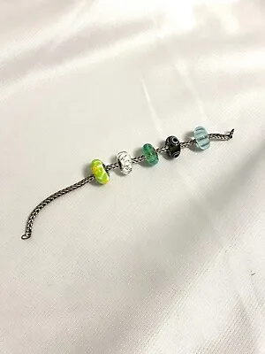 Trollbead Bracelet With 5 Bead Charms Lot • $100