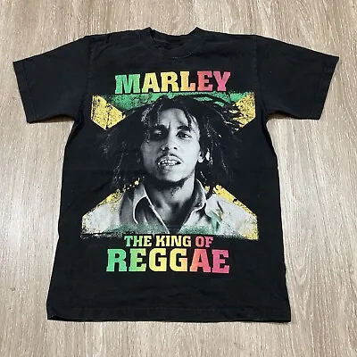 Vintage Bob Marley Shirt Medium 90s 00s Rasta King Raggae Lion Concert Tee • $11.99