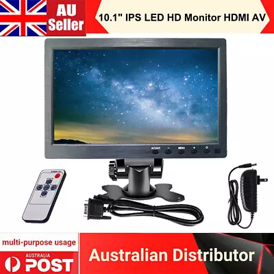 10.1  IPS LED HD Monitor HDMI CCTV DVR AV For PS4 X Box Switch Gaming PC USB MP5 • $126.88