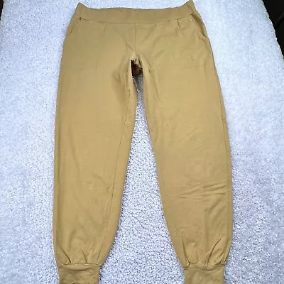 PACT Organic Cotton Jogger Sweatpant Mustard Yellow Womens XL • $49.97