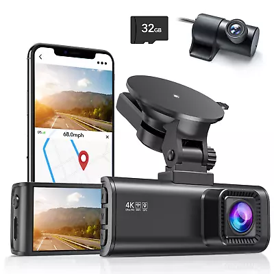 REDTIGER Dash Camera 4K Front And Rear Dash Cam WiFi & GPS Parking Mode • $189.99