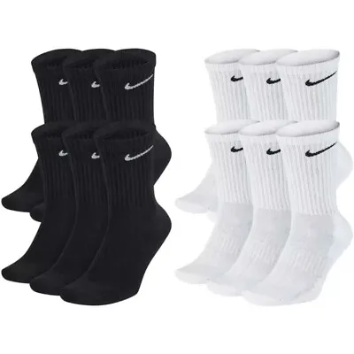 Nike Men's Socks Dri-Fit Everyday Cushioned Athletic Fitness Crew Training Socks • $9.48