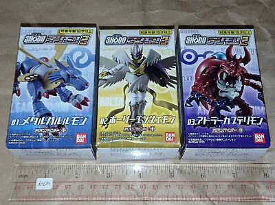  Bandai Shodo Digimon Adventure Vol 2 Garurumon Holy Angelmon Kabuterimon Set 3 • $58