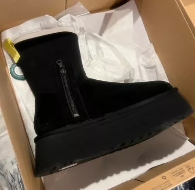 NEW Ugg Black Classic Dipper Stretch Platform Boots Sz 7 • $67.20