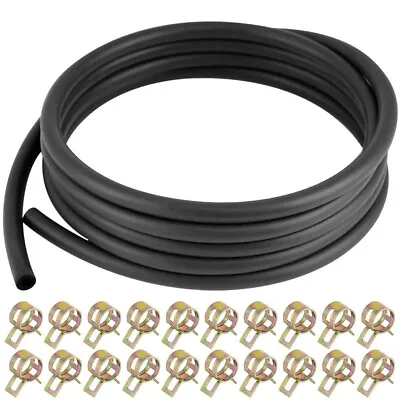 10 Ft In Length 1/4 Inch ID Fuel Line Hose 20Pcs 2/5  ID Hose Clamps C18 • $11.58