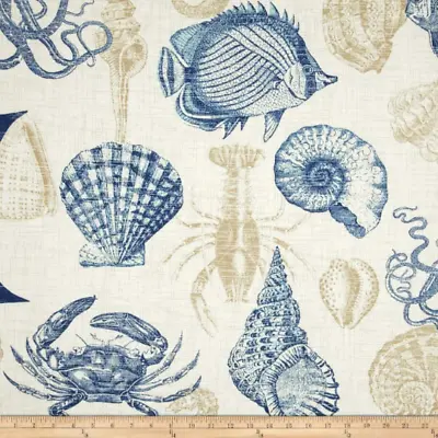 Richloom Solarium Outdoor Sealife Fish Seahorse Octopus Fabric By The Yard 2b • $11.95