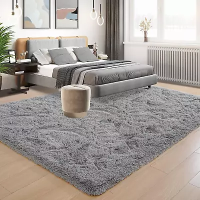 Alfombra Super Suave Y Esponjosa Para Dormitorio Alfombra Moderna Y Peluda Nueva • $21.83