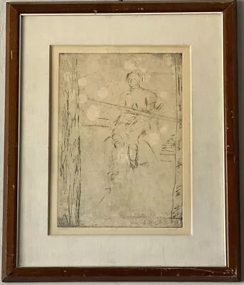 Max Ernst Antique Modern Abstract Woman Model Aquatint Etching Old Cubism Print • $2200