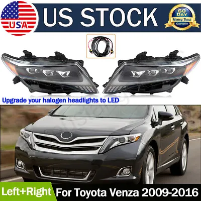2x For 2009-2016 Toyota Venza LED Headlights Headlamps Projector DRL Black LH+RH • $911.86