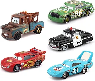 1~5Pcs Cars 2 Basic Movie Characters McQueen & King & Chick  & Mater Diecast Toy • £7.91