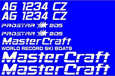  MasterCraft Prostar 205 Full Set #4 W/Matching Boat Registration Numbers • $74.95