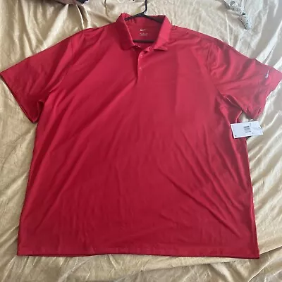Nike Golf Polo Shirt Size 3XL XXXL Red Outdoors Casual Prep Lightweight • $15.99
