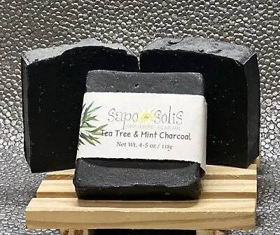 Soap- Peppermint & Tea Tree Charcoal Face Bar • $9