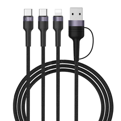 3 In 1 Fast Charger USB Cable For IPhone 6 7 8Plus IPhone XR Xs Max 11 12 13 Pro • $3.69