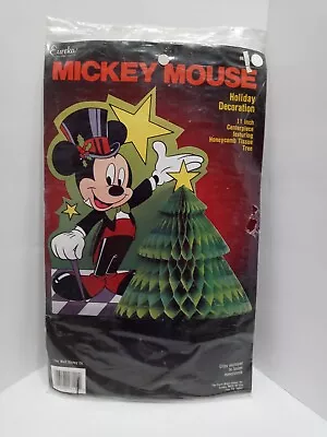 Vintage Eureka Mickey Mouse Christmas Tree Honeycomb 11  Centerpiece • $11.99