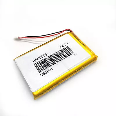 2Pcs 3.7V 8000mAh 106090 Lithium Polymer Ion Battery 2.0mm JST Connector • $22.69