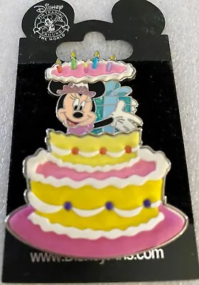 Disney Pin Minnie Mouse Birthday Cake Slider • $14.36