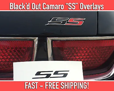 Camaro SS Emblem Overlays Vinyl Black-out Stickers • $4.99