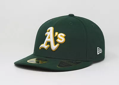 New Era 59Fifty Hat Men Women Low Profile Oakland Athletics Green Fitted Cap • $44