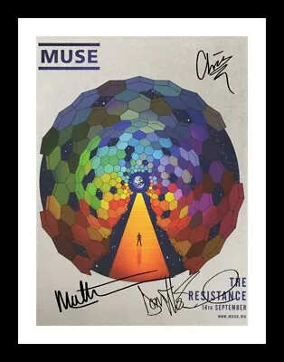 Muse Entire Band Autographed Signed & Framed Photo Print • £19.99