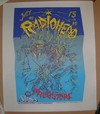 $274.99 • Buy Radiohead John Seabury San Francisco Slims Poster Signed Artist Proof AP 1995