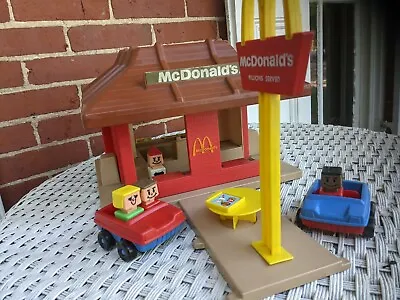 1974 Playskool Familiar Places McDonalds Restaurant Figures Trays Cars • $84.99