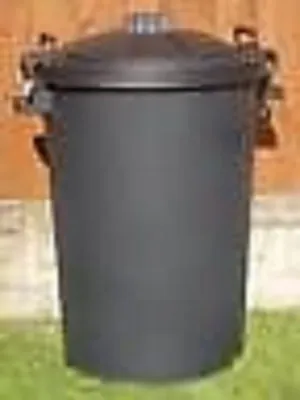 Bin 80/85 Litre Black Garden/house/storage Dustbin/bin Made In Uk • £14.99