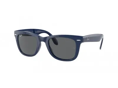 Ray-Ban Genuine Sunglasses RB4105 FOLDING WAYFARER  6197B1 Blue Gray Man • $119.47