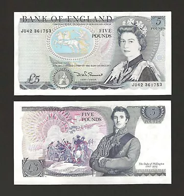 GREAT BRITAIN 5 Pounds 1980-87 ENGLAND P-378c B343 Somerset QEII Uncirculated • $32