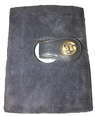 Vintage Gucci Dark Blue Suede Card Holder (Rare) • $699.99