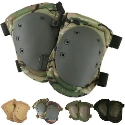 £16.99 • Buy Military Knee Pads Protection Mens Army Paintballing Airsoft Mtp Btp Camo Black