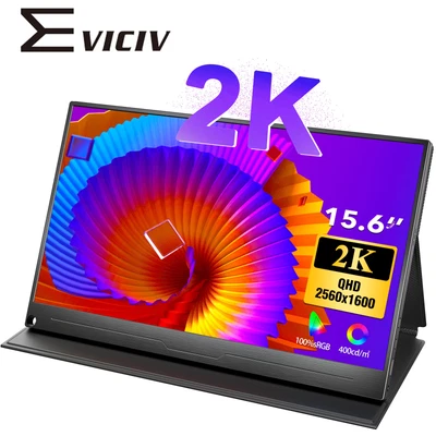 $229.99 • Buy 16  2K Portable Monitor QHD HDR Extended Screen HDMI USB C Input 100% SRGB AU 