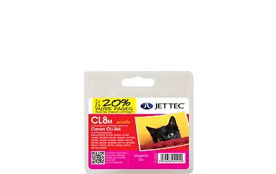 Jet Tec CL8M Replacement Canon CLI-8M Magenta Inkjet Printer Ink Cartridges • £6.49