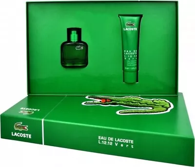 LACOSTE Eau De Lacoste L 12.12 VERT GIFT SET EDT 30ML SHOWER GEL 50ML • £28