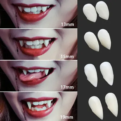 Scary Vampire Teeth Fangs Dentures Props Halloween Party Costume Mask Decoration • £2.39