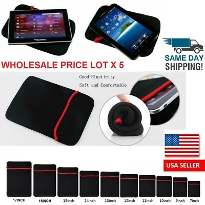 LOT 5 Laptop Pouch Protective Bag Neoprene Soft Sleeve Case GPS Tablet Ipad PC • $21.99