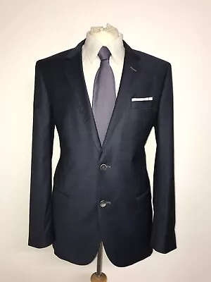 HUGO BOSS - Tailored Fit DEEP BLUE WOOL SUIT - 42 Reg - W36 L29 - GORGEOUS • $186.75