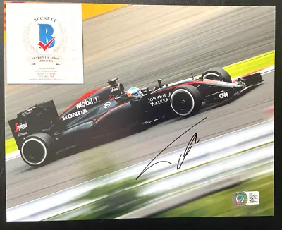 Fernando Alonso Signed 8x10 Photo 2017 Indy 500 Formula 1 Mclaren F1 Car Bas X • $149.99