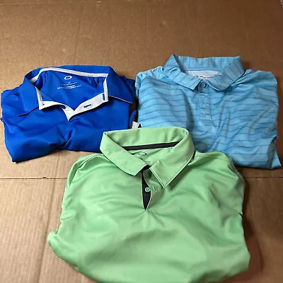 Lot Of 3 Mens Oakley Polo Golf Shirts Size Large • $16.97