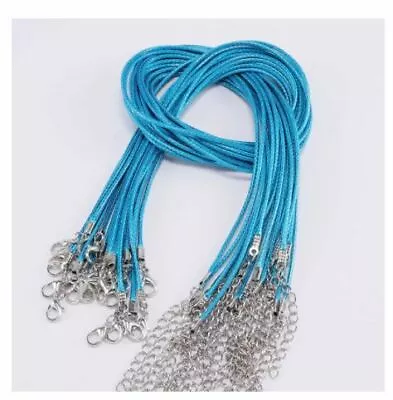 Leather Braided Rope Pendant Charm DIY Findings Lobster Clasp Cord Jewelry Make • $8.25
