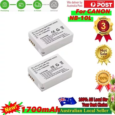 2024s  2x NB-10L NB 10L NB10L Battery For Canon SX50HS G1 X G15 G16 SX60 HS G3X • $26.60