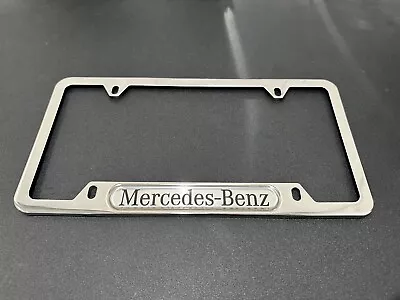 OEM MERCEDES-BENZ Chromed METAL License Plate Frame - FREE SHIPPING!! • $25.95