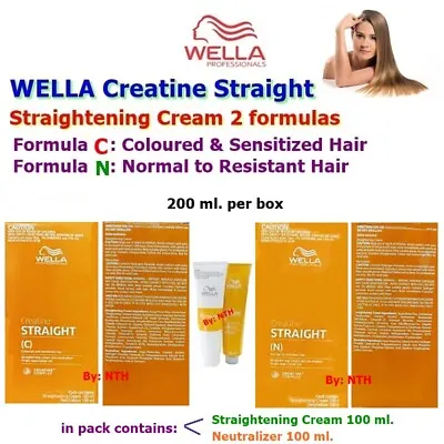 WELLA Straightening Permanent Cream Formula: (C)hair Coloring Or (N)normal Hair • $29.99