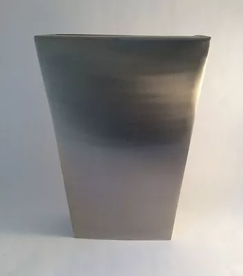 Pottery Barn Medium Zinc Vase Tall Modern Metal Clean Contemporary Look 12  • $24.99