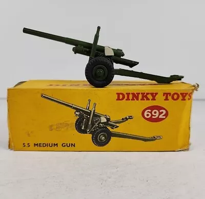 Dinky Toys #692 5.5 Medium Gun Military Cannon W/Original Box Made In England • $24.99