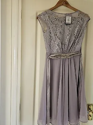 Coast Lori Lee Short Dress Silver Size 6 • £30
