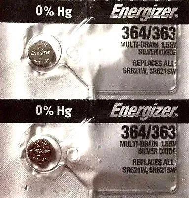 1 NEW ENERGIZER SR621SW 364/363 Silver Oxide 1.55v Watch Battery Aussie Stock • $3.48